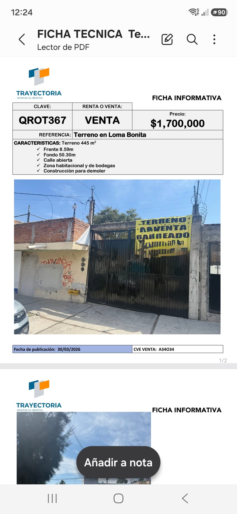Terreno en venta en Loma bonita, foto 1 de 1