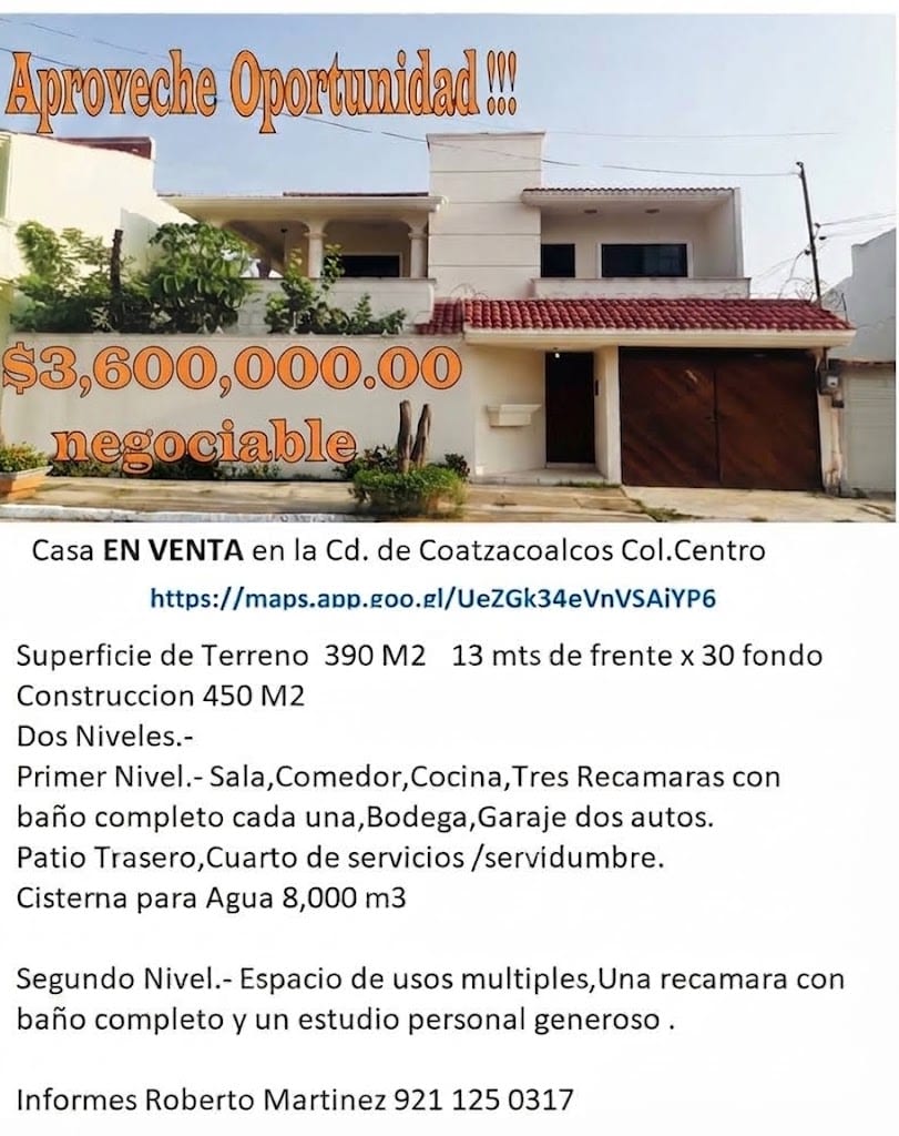 Casa en venta en Coatzacoalcos Centro, Coatzacoalcos, foto 1 de 2